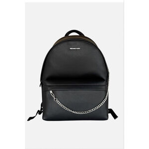 Michael Kors Slater Large Chain Leather Backpack Black